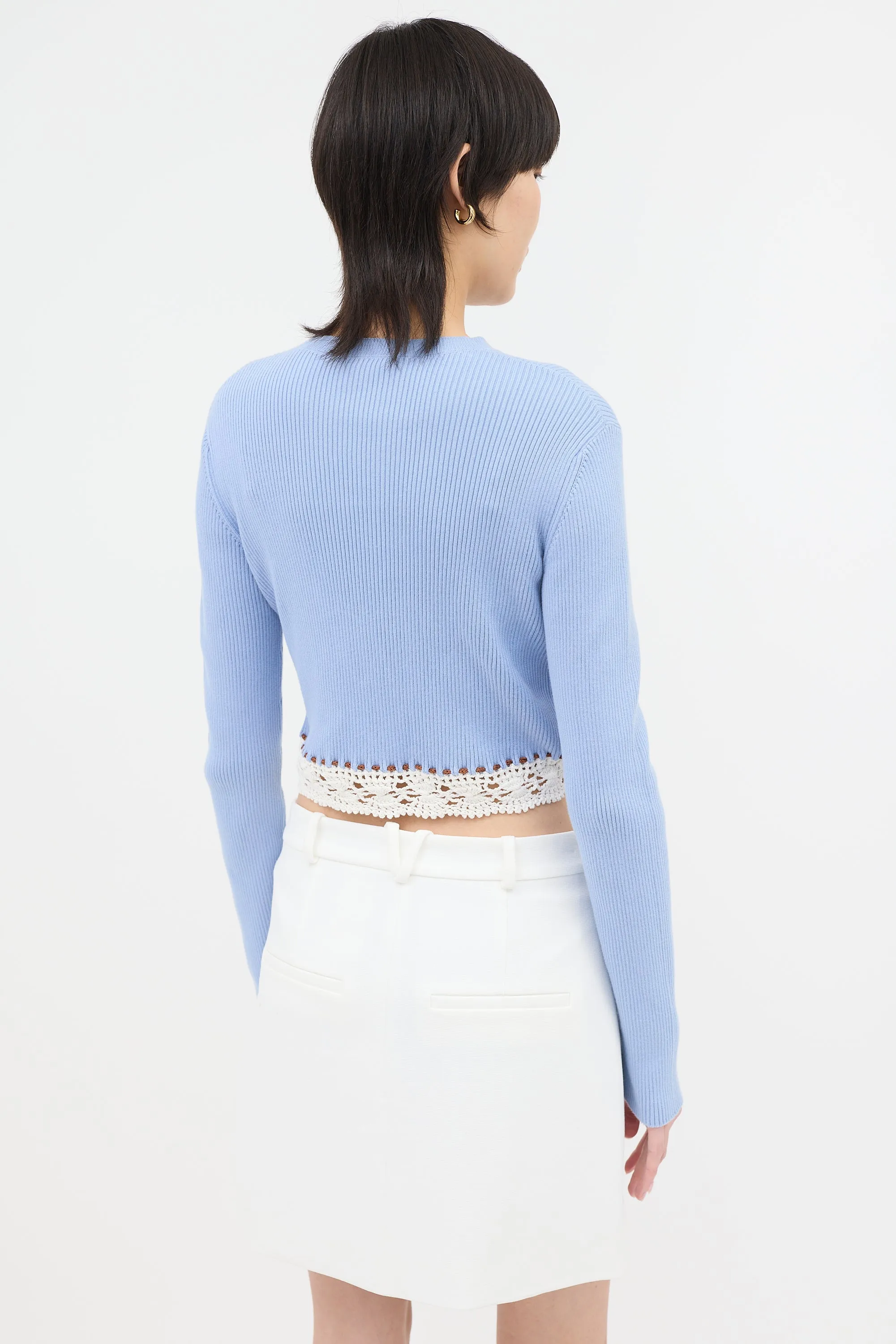 2019 Crochet Hem Sweater