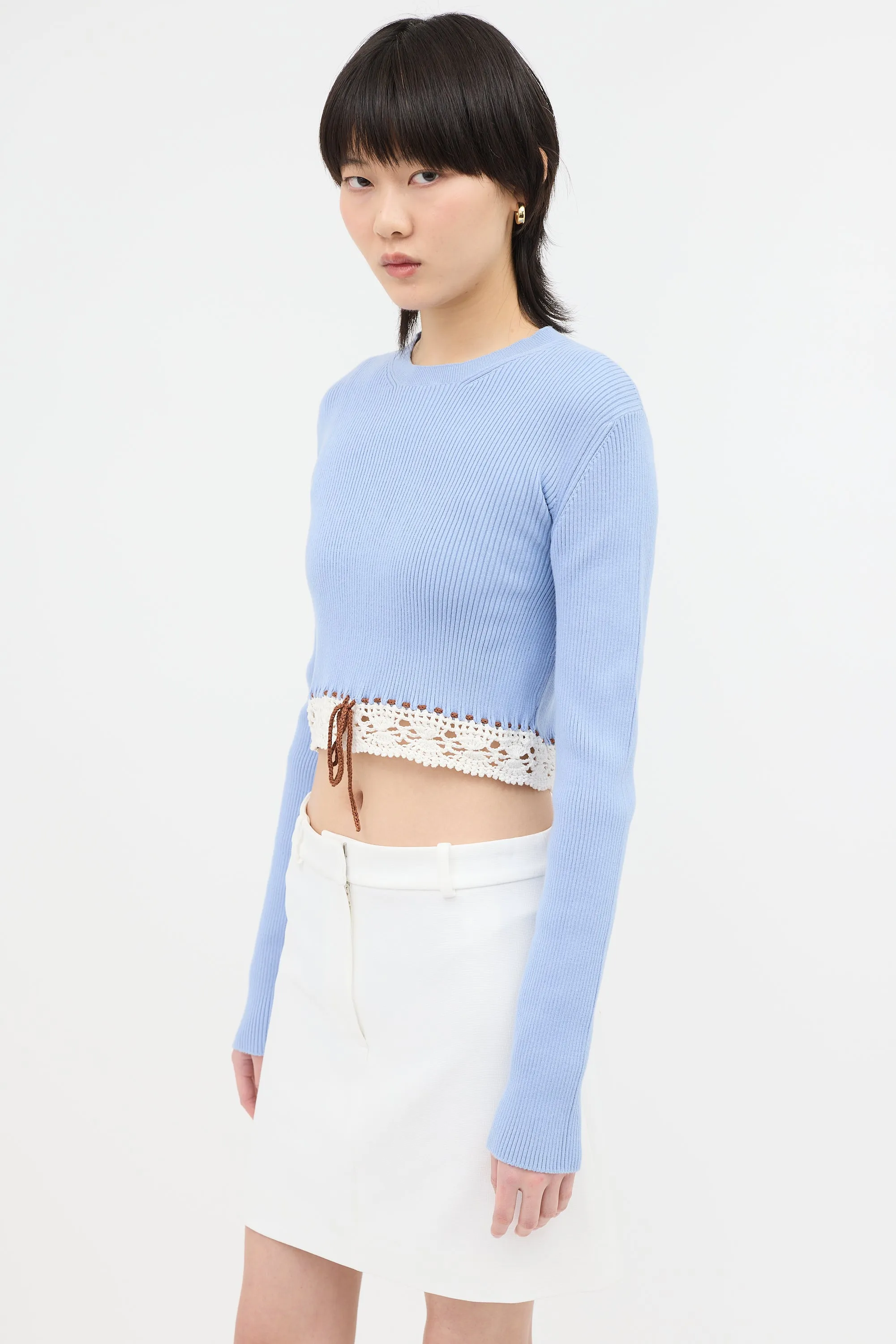 2019 Crochet Hem Sweater