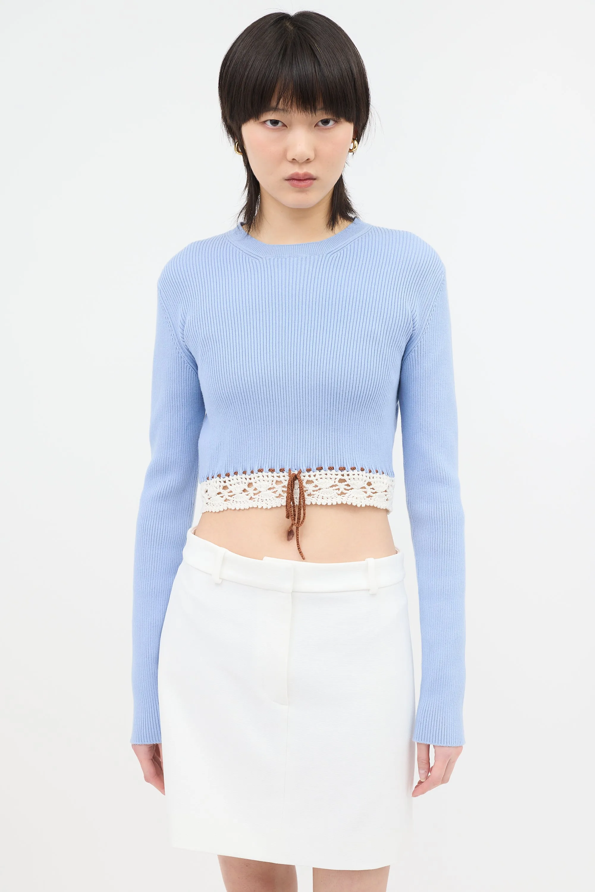 2019 Crochet Hem Sweater
