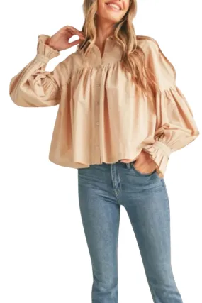 &Merci - Button Down Babydoll Top