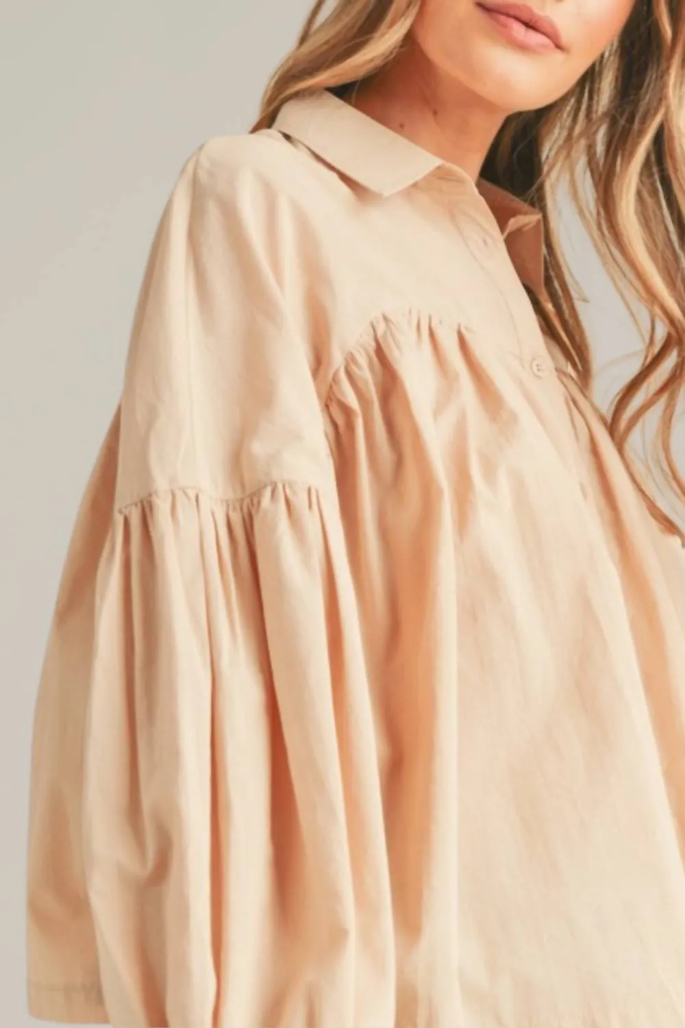 &Merci - Button Down Babydoll Top