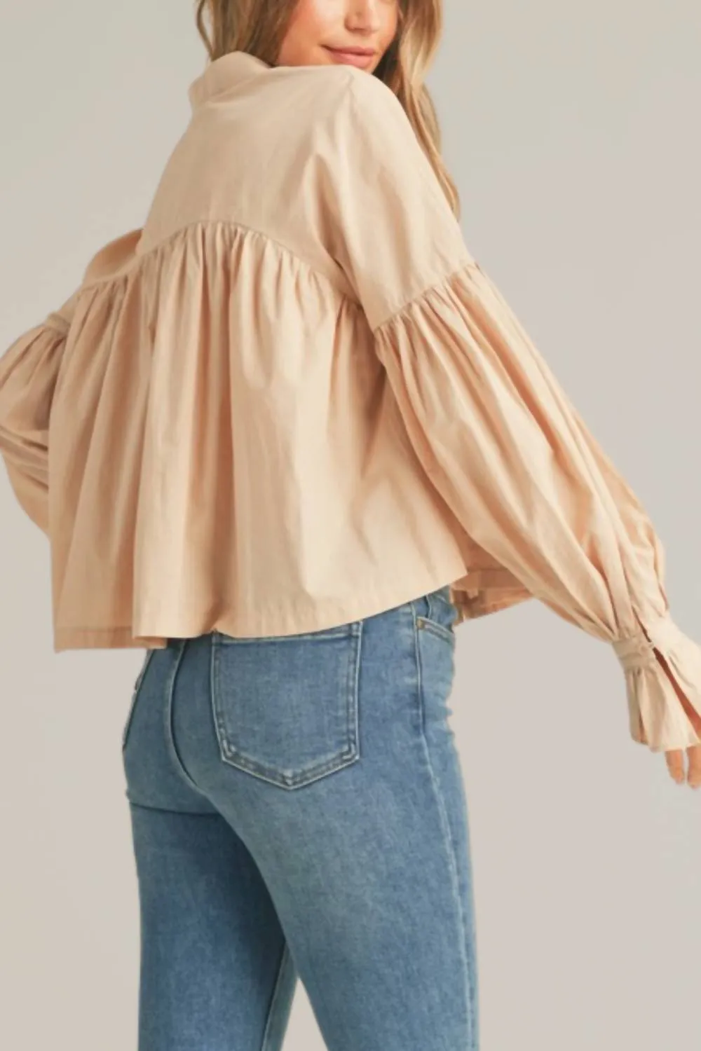 &Merci - Button Down Babydoll Top