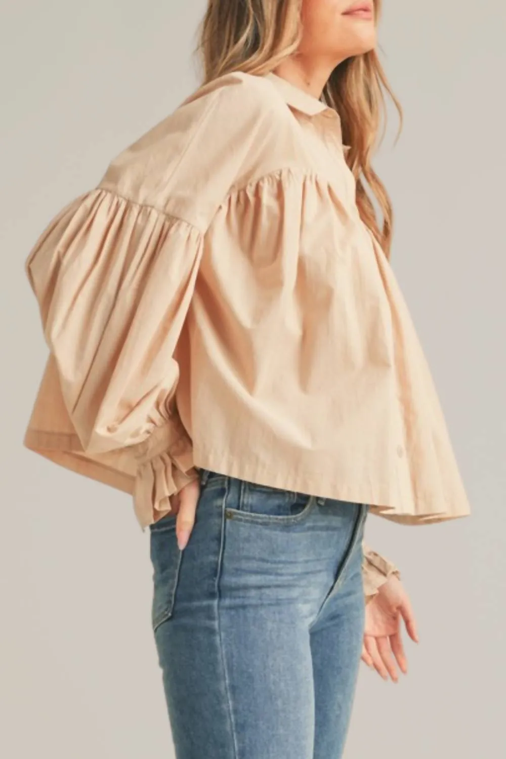 &Merci - Button Down Babydoll Top
