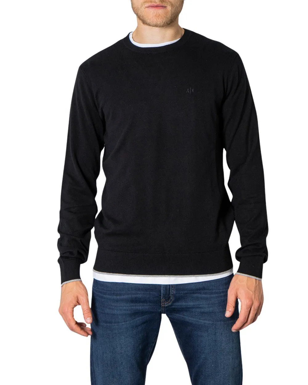 Armani Exchange  Men's Crew Neck Sweater Black