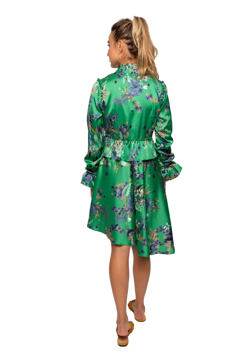 Asymmetrical Floral Dress