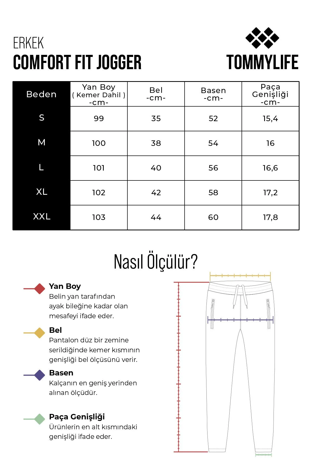bağcikli cep detayli rahat kalip erkek eşofman alt - 84997