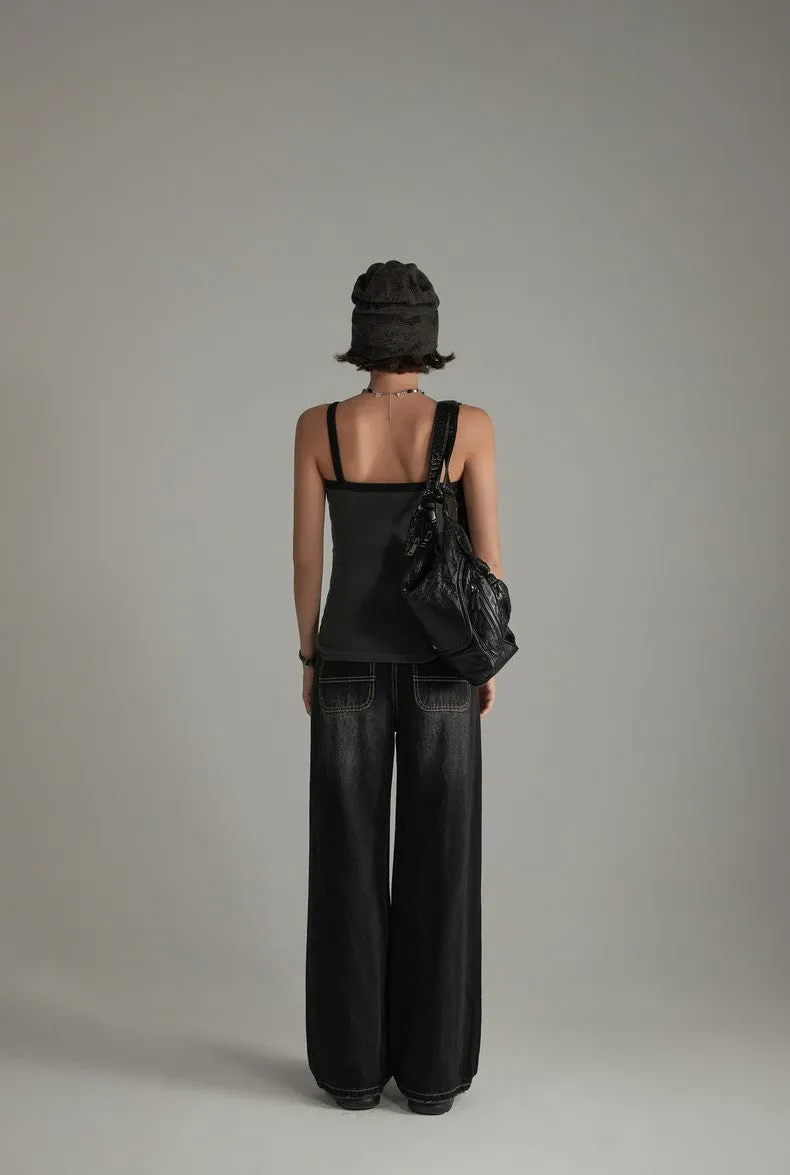 Bicolor Line Simple Camisole