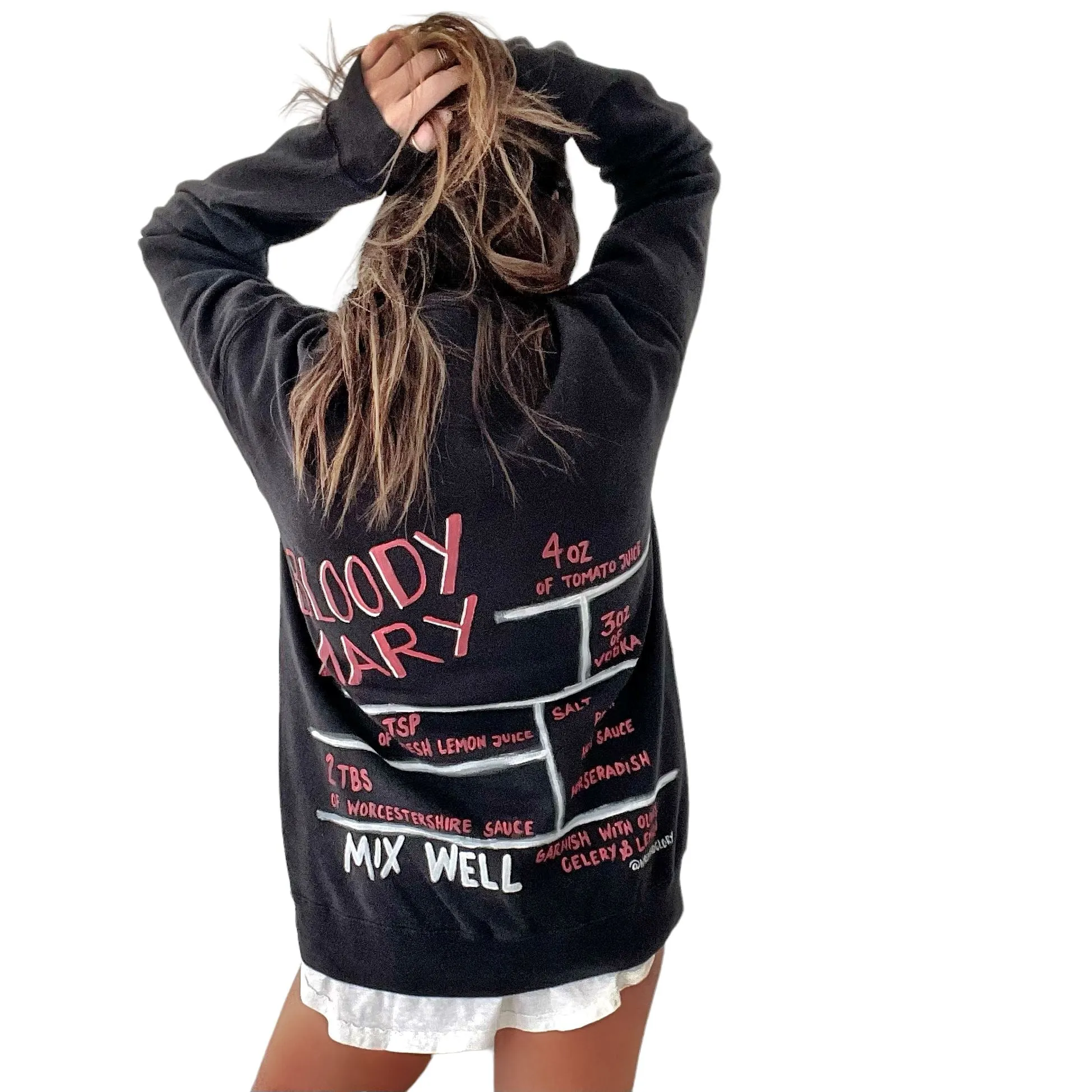 'Bloody Mary Time' Painted Crewneck