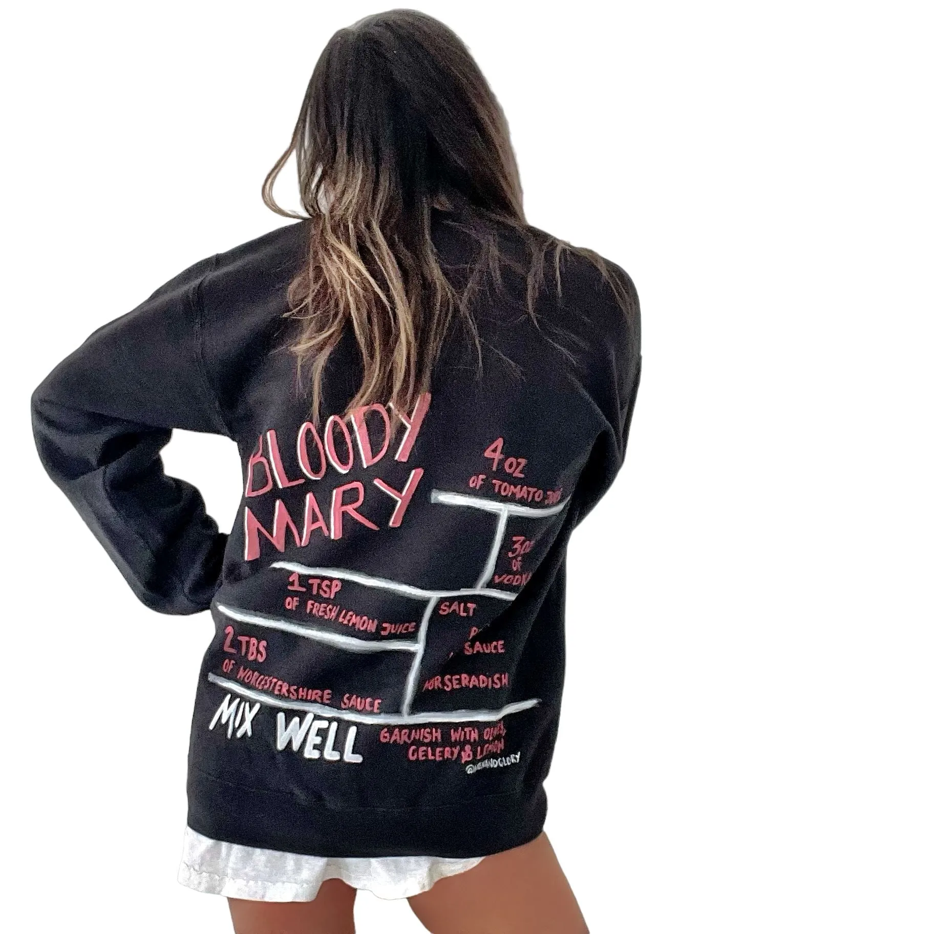 'Bloody Mary Time' Painted Crewneck