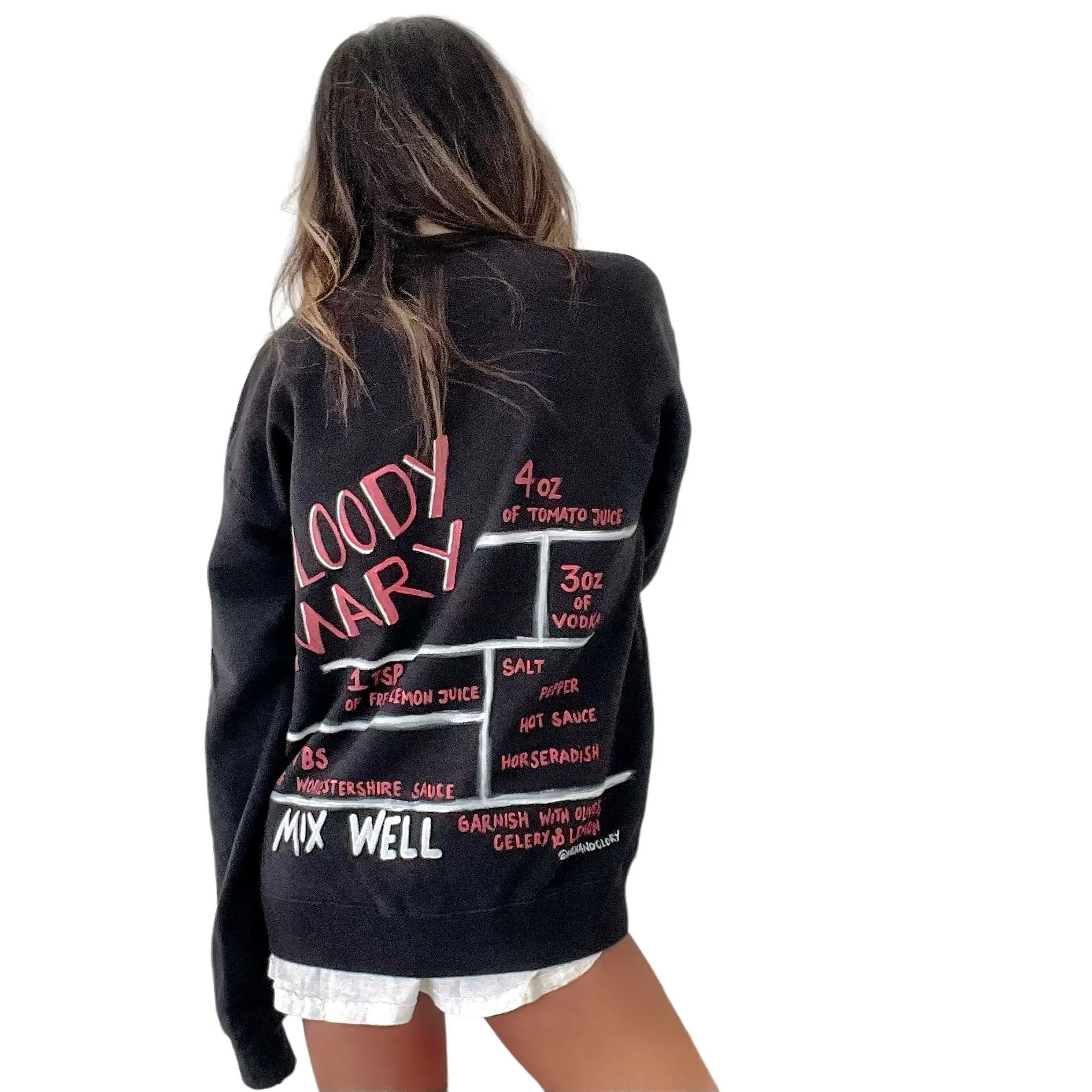 'Bloody Mary Time' Painted Crewneck