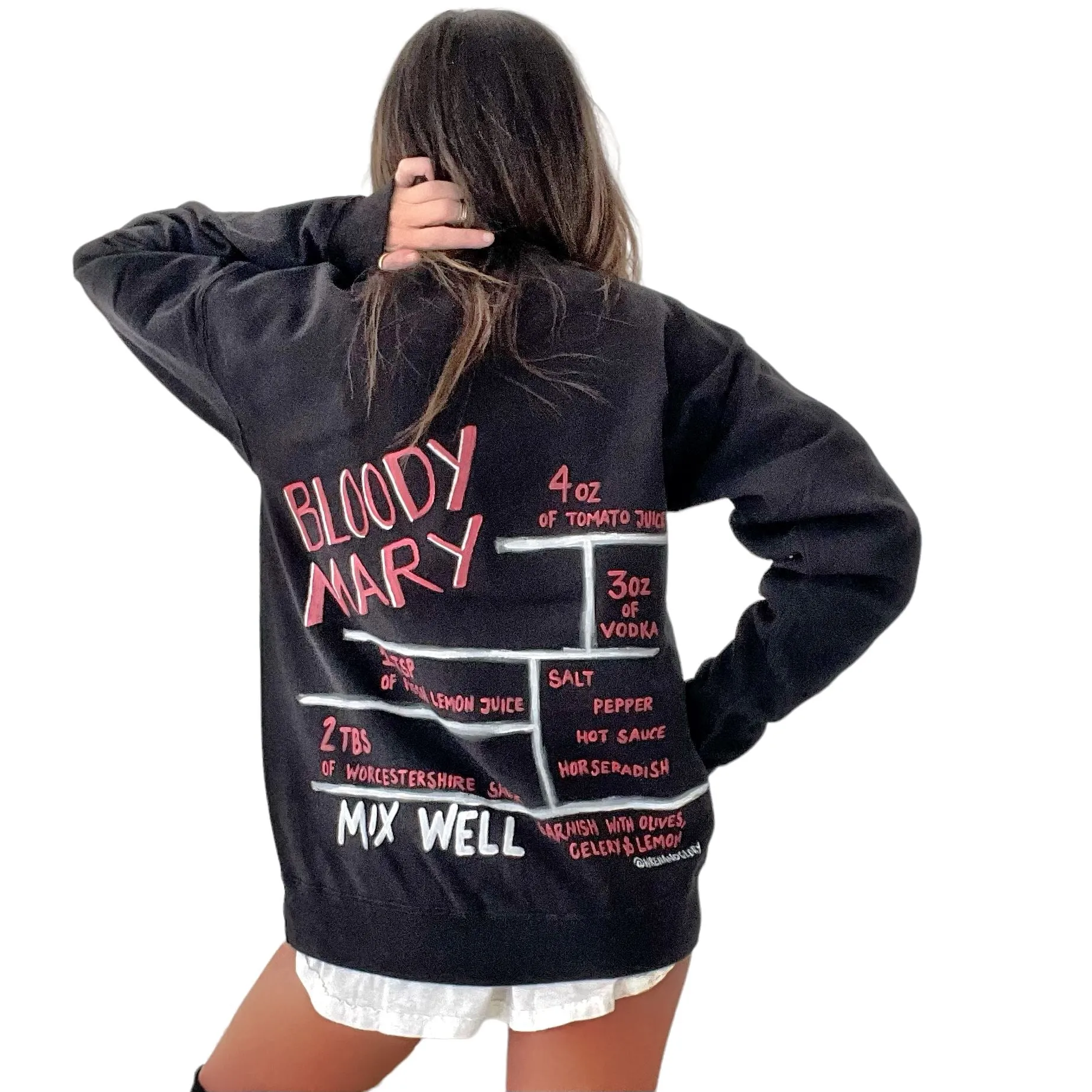 'Bloody Mary Time' Painted Crewneck