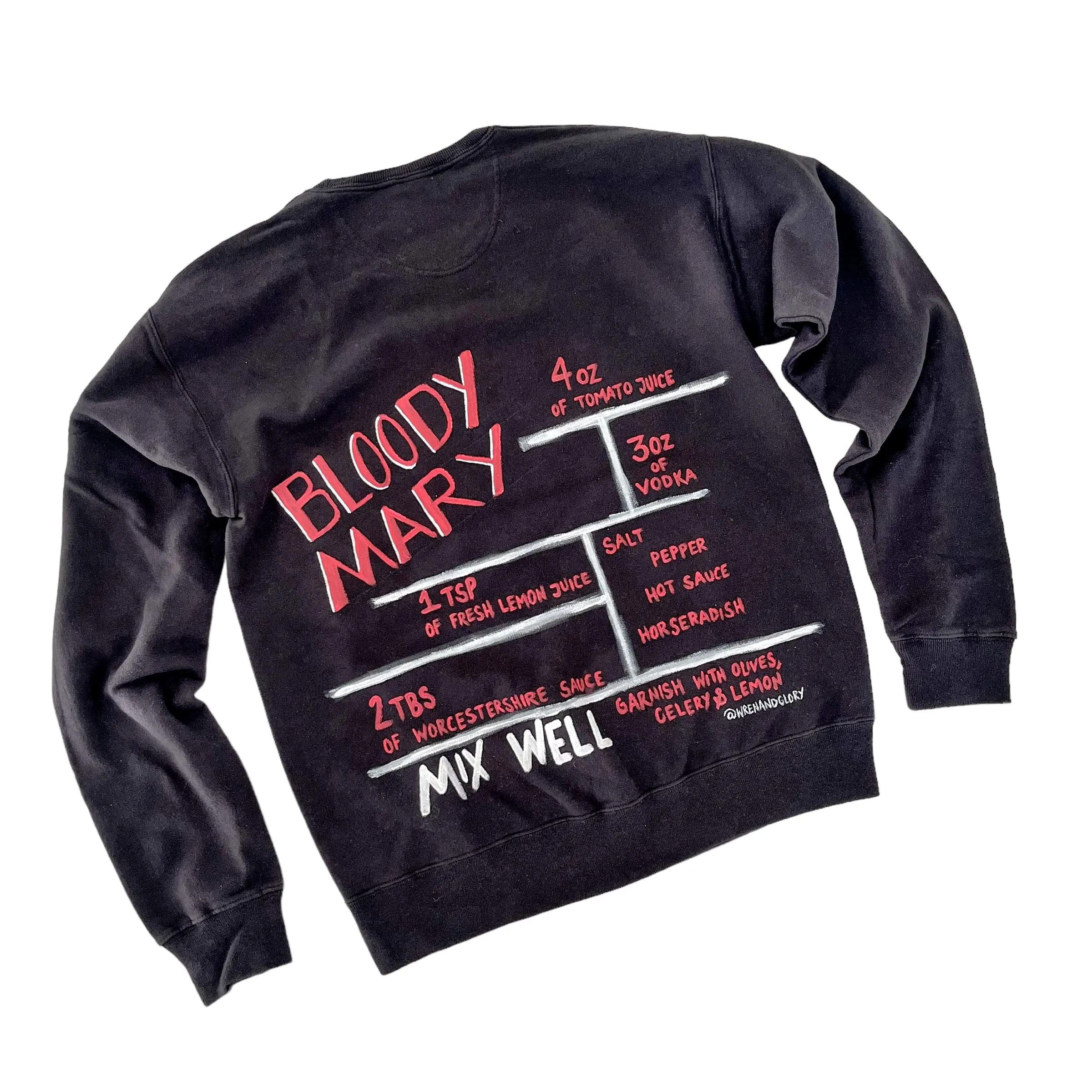 'Bloody Mary Time' Painted Crewneck