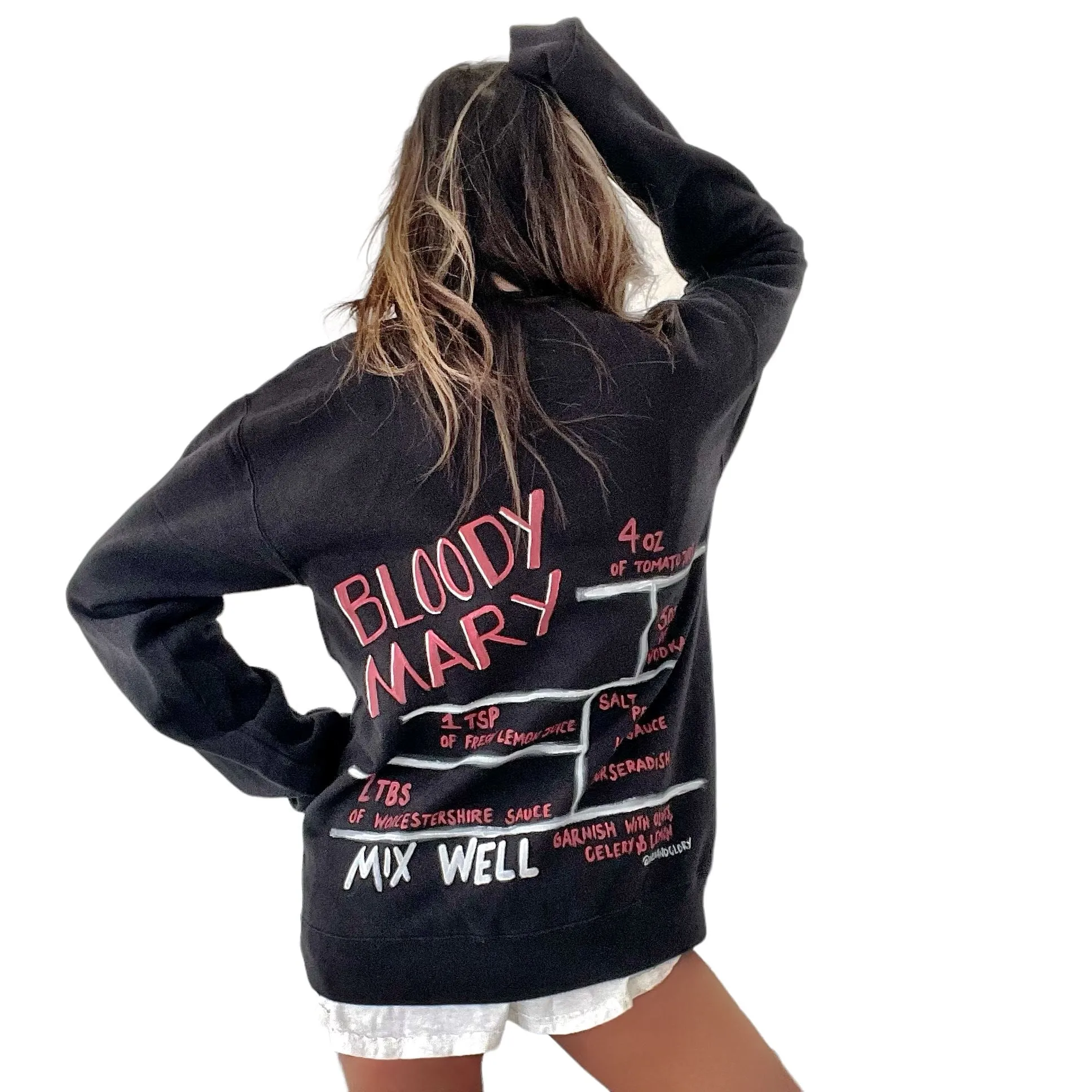 'Bloody Mary Time' Painted Crewneck