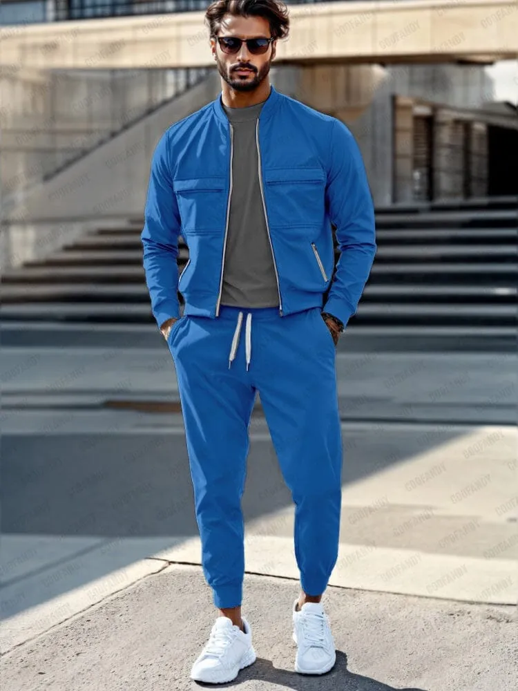 Casual Versatile Jacket Pants Set