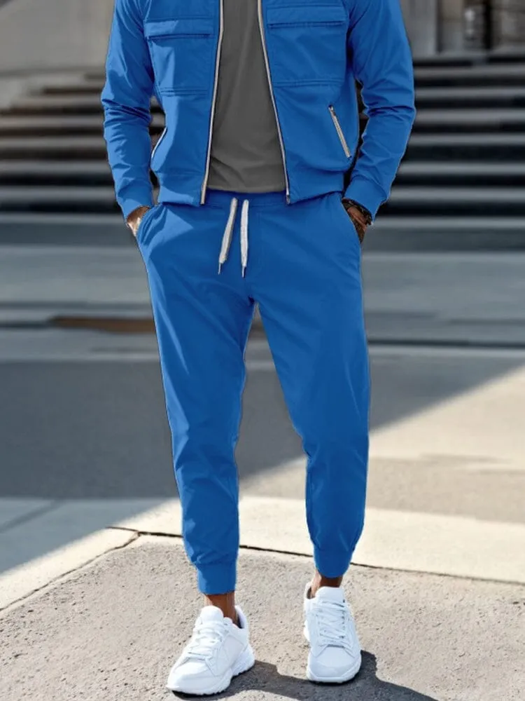 Casual Versatile Jacket Pants Set
