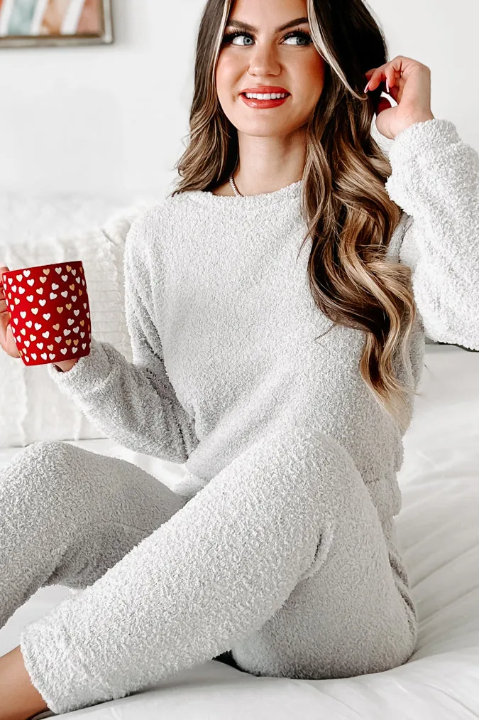 Completely Cozy Fuzzy Two-Piece Set (Grey)