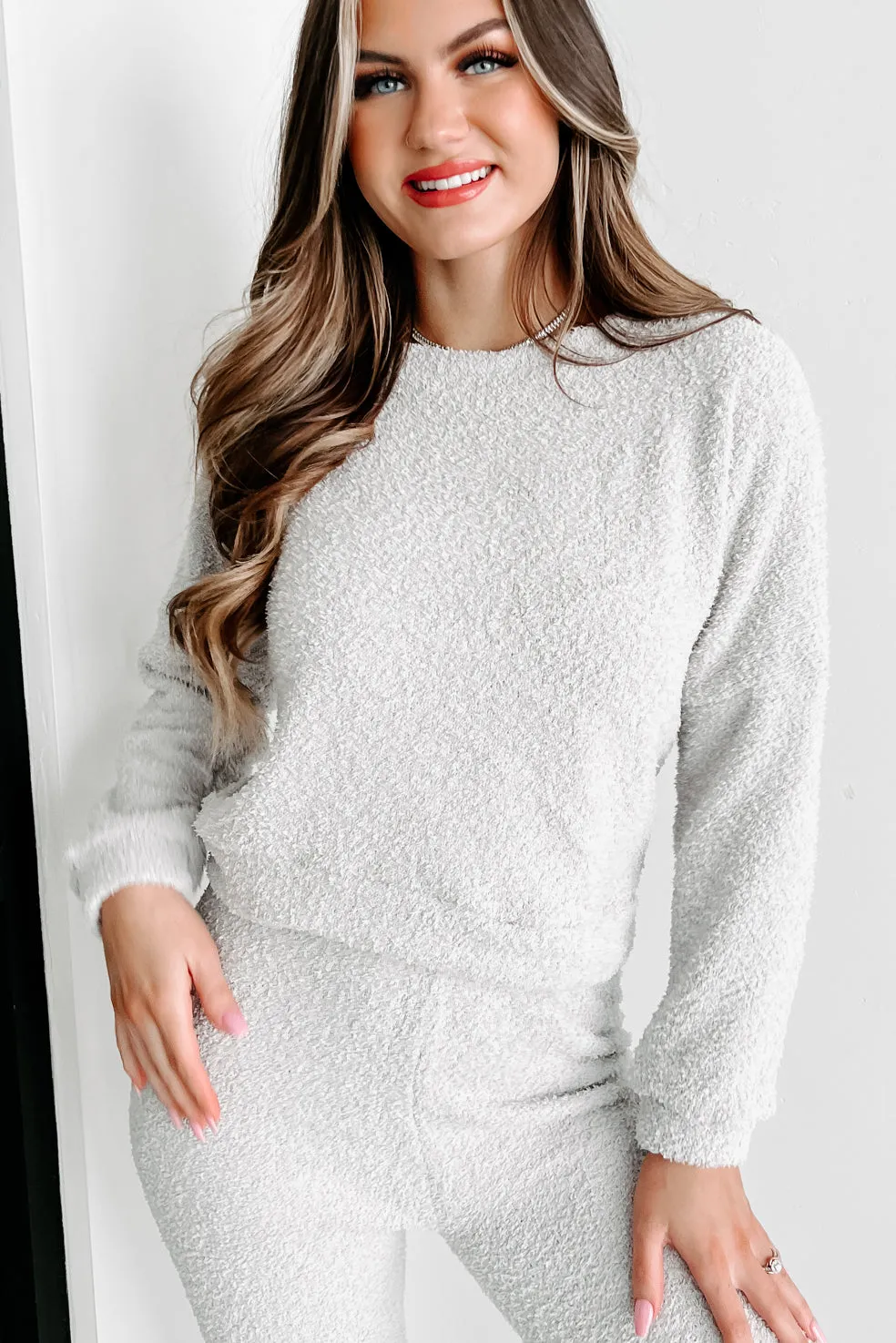 Completely Cozy Fuzzy Two-Piece Set (Grey)