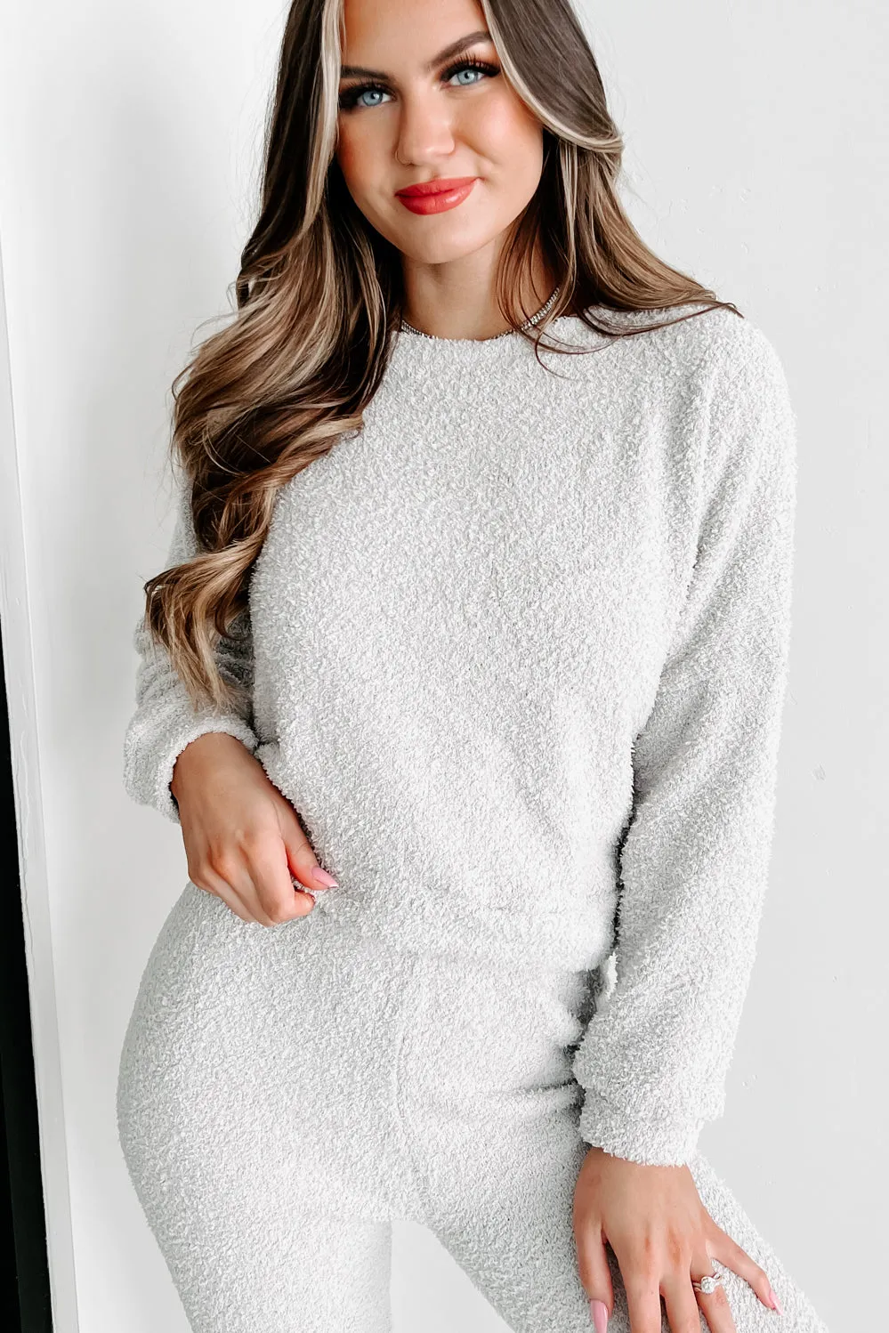 Completely Cozy Fuzzy Two-Piece Set (Grey)