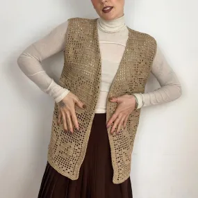 Crochet Knit Vest - S/M