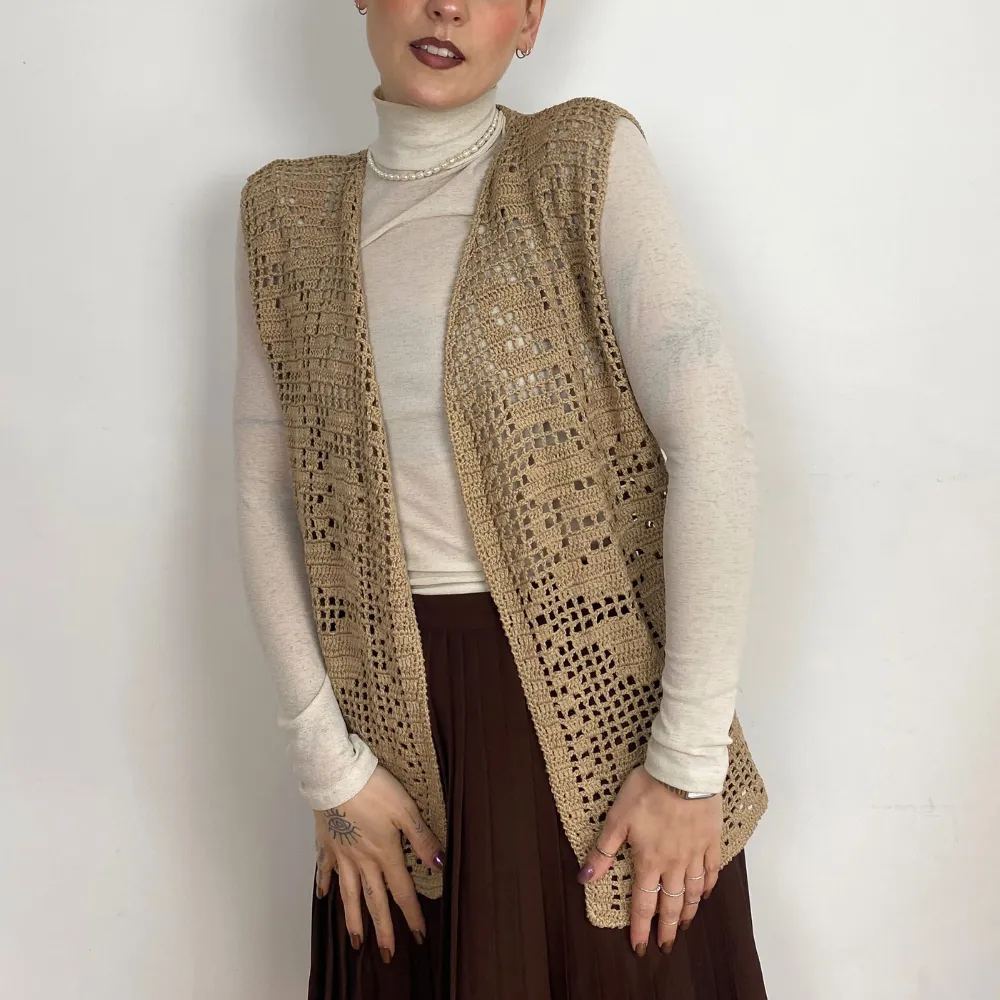 Crochet Knit Vest - S/M