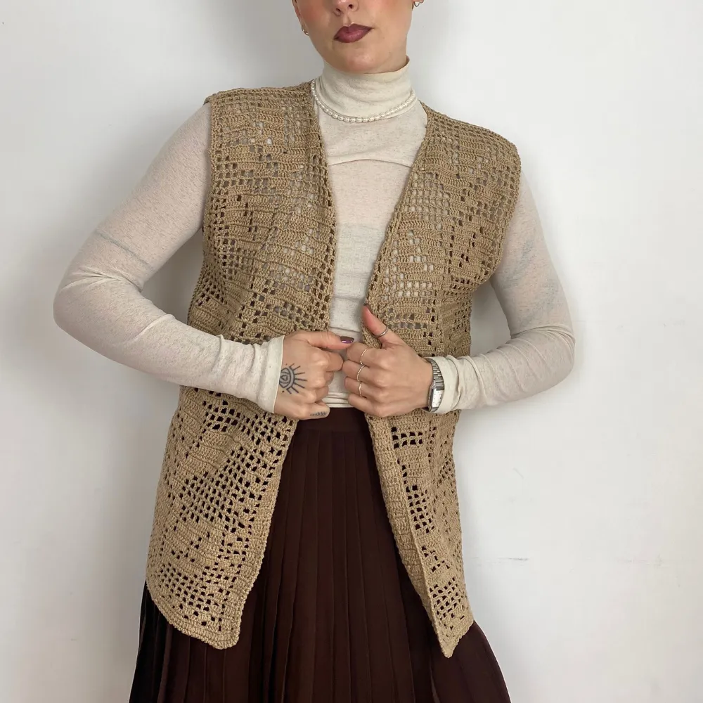 Crochet Knit Vest - S/M