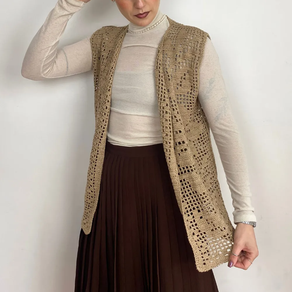Crochet Knit Vest - S/M