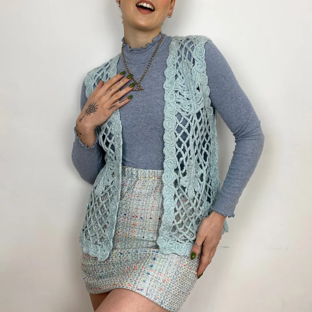 Crochet Knit Vest - SMALL