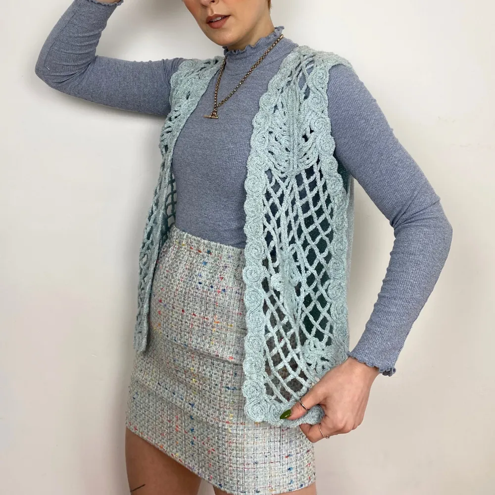 Crochet Knit Vest - SMALL