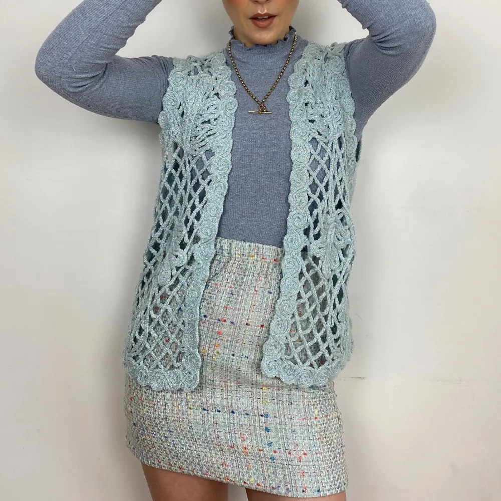 Crochet Knit Vest - SMALL