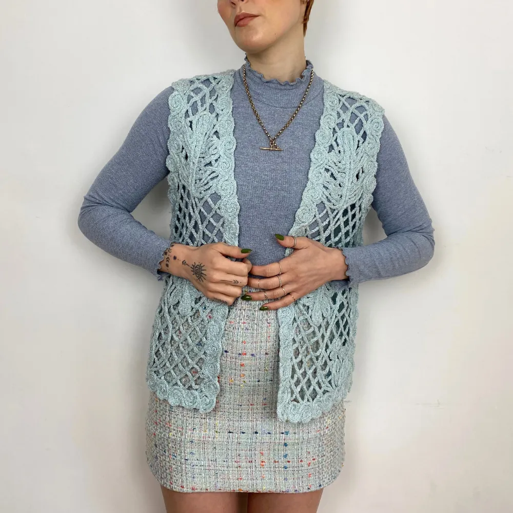 Crochet Knit Vest - SMALL