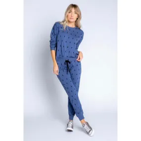 Flocked Fleece Lightning Bolt Jogger