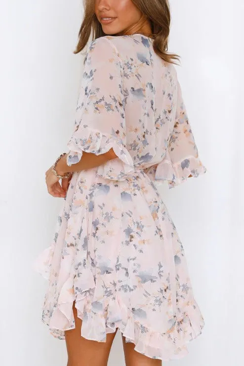 Floral Printed Ruffled Mini Dress *Online Only*