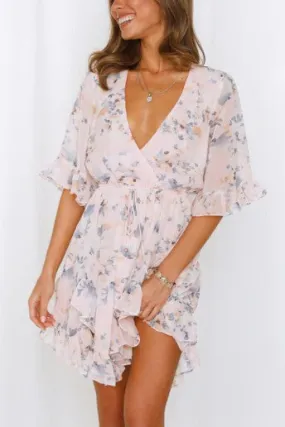 Floral Printed Ruffled Mini Dress *Online Only*