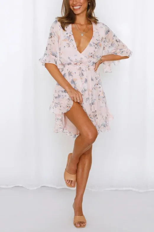 Floral Printed Ruffled Mini Dress *Online Only*
