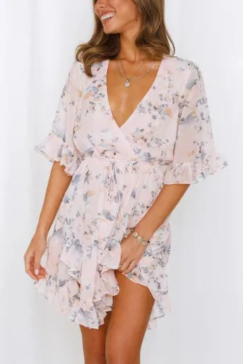 Floral Printed Ruffled Mini Dress *Online Only*