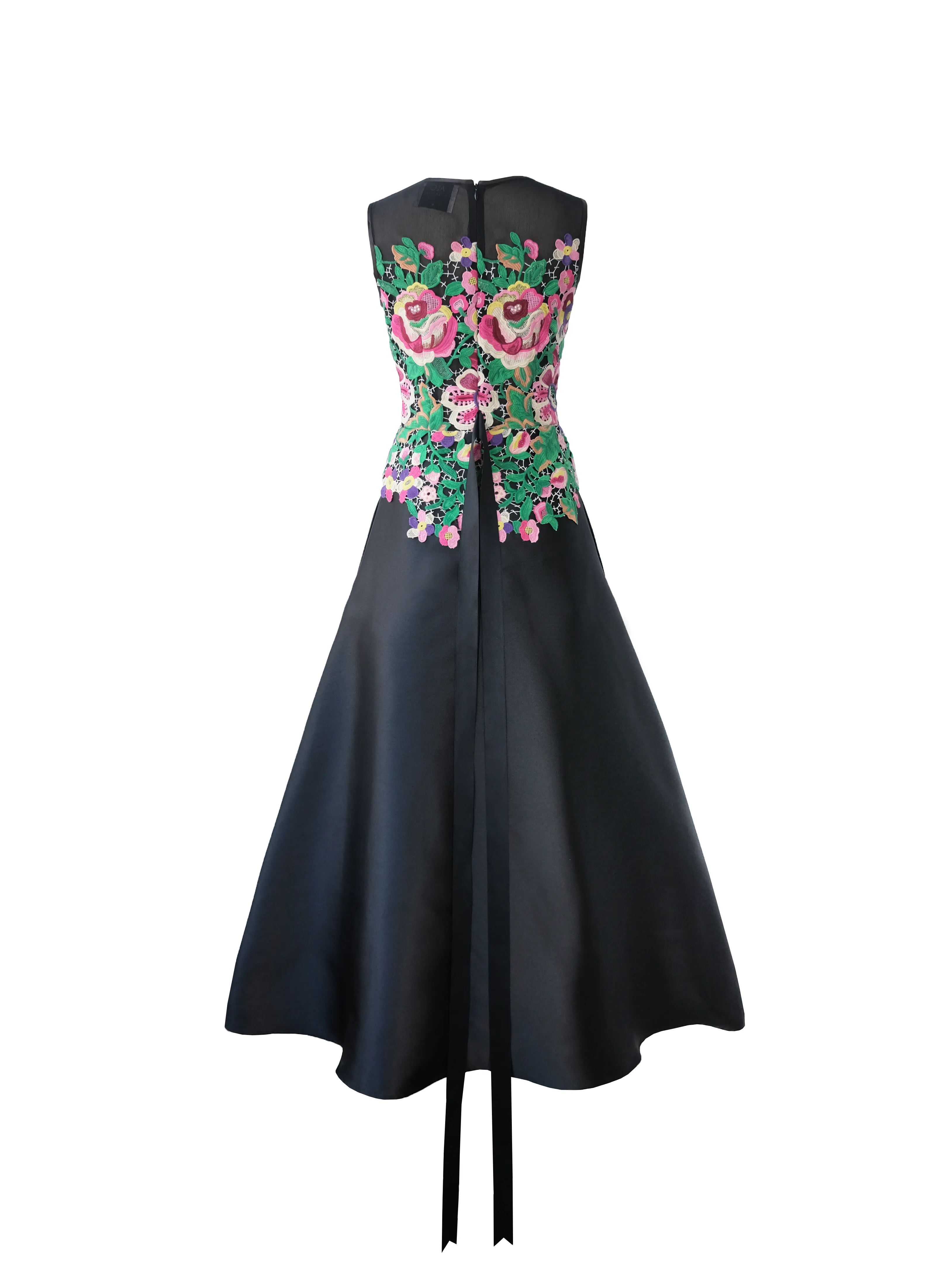 Hannah floral guipure long dress