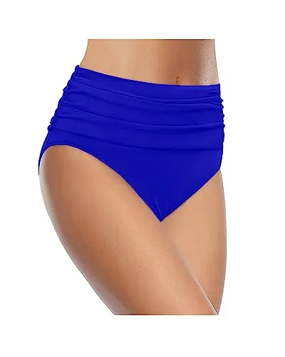 High Waisted Bikini Bottom Ruched Swim Bottoms