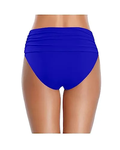 High Waisted Bikini Bottom Ruched Swim Bottoms