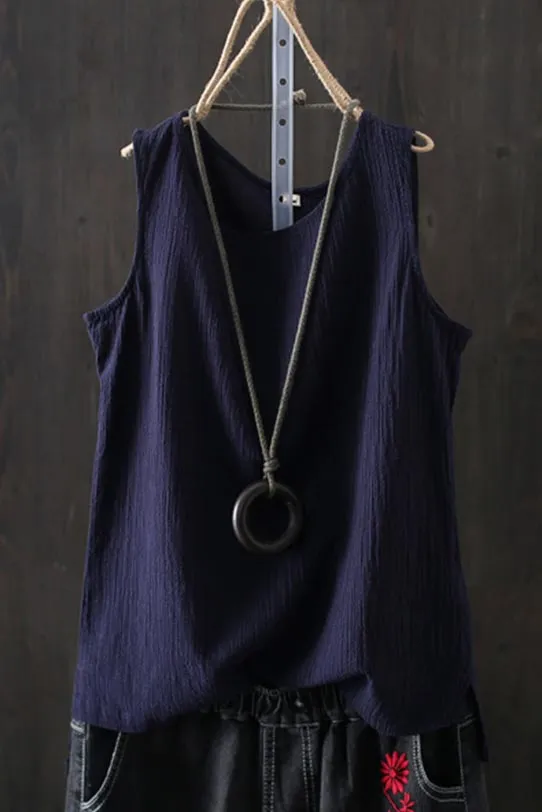 Joker solid color round neckline  top  J132