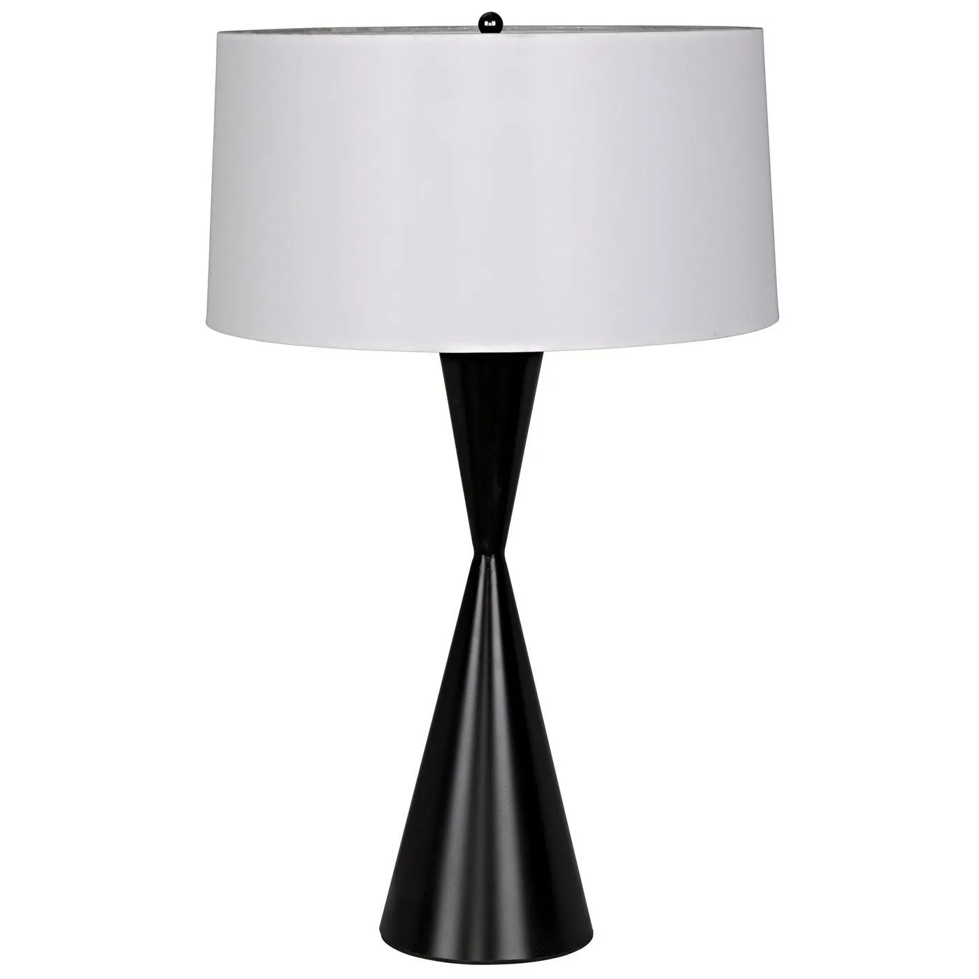 Noble Table Lamp with Shade, Black Steel by Noir