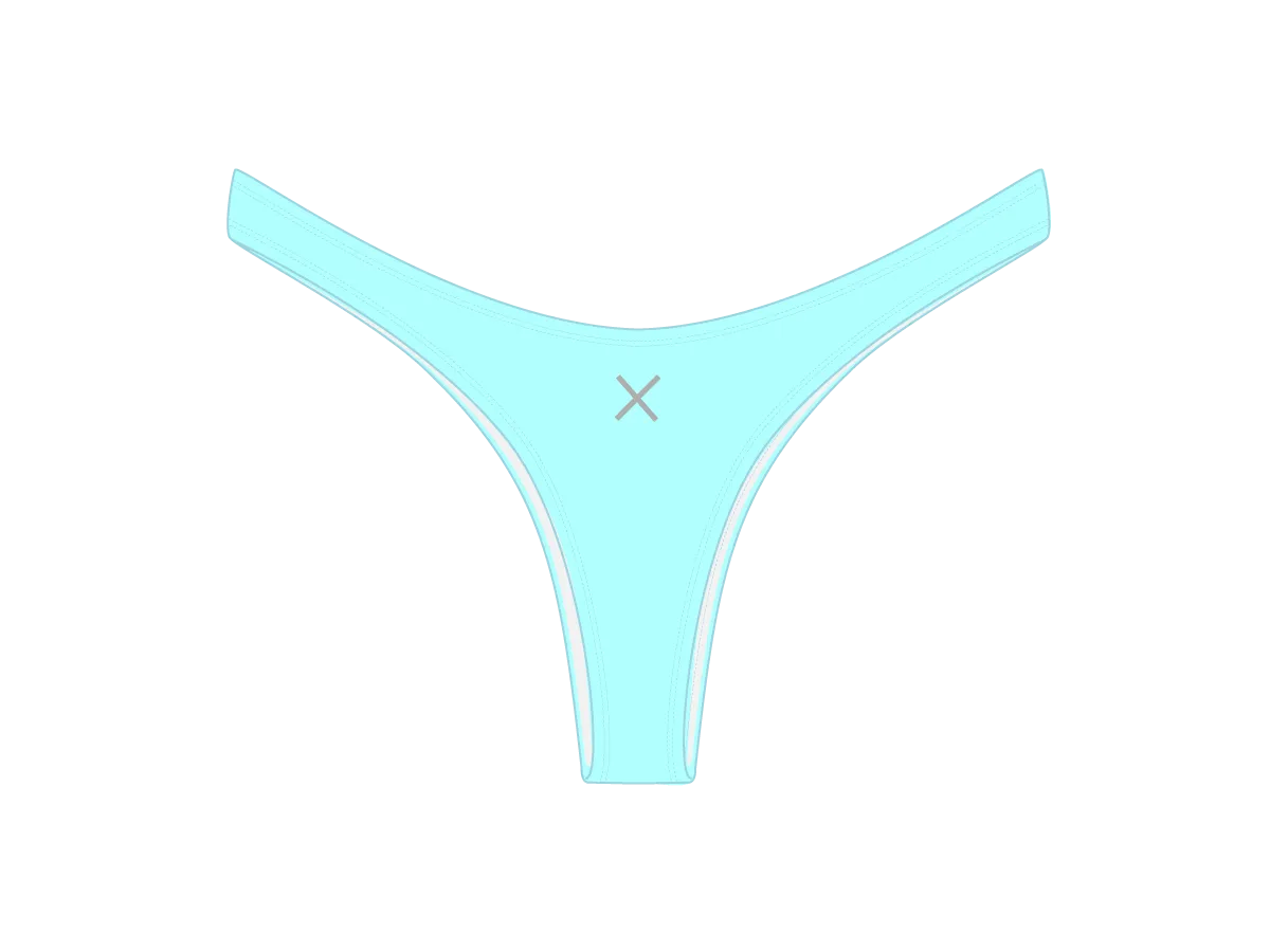 OFF-Blue Chic 80's Bottoms