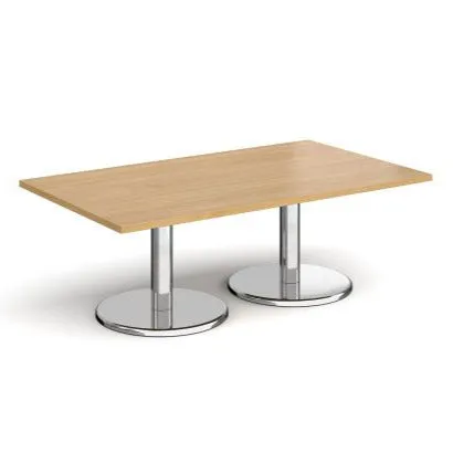 Pisa rectangular coffee table with round bases