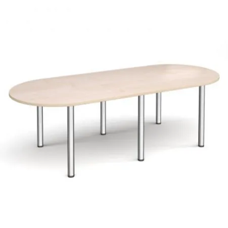 Radial end meeting table with 6 radial legs