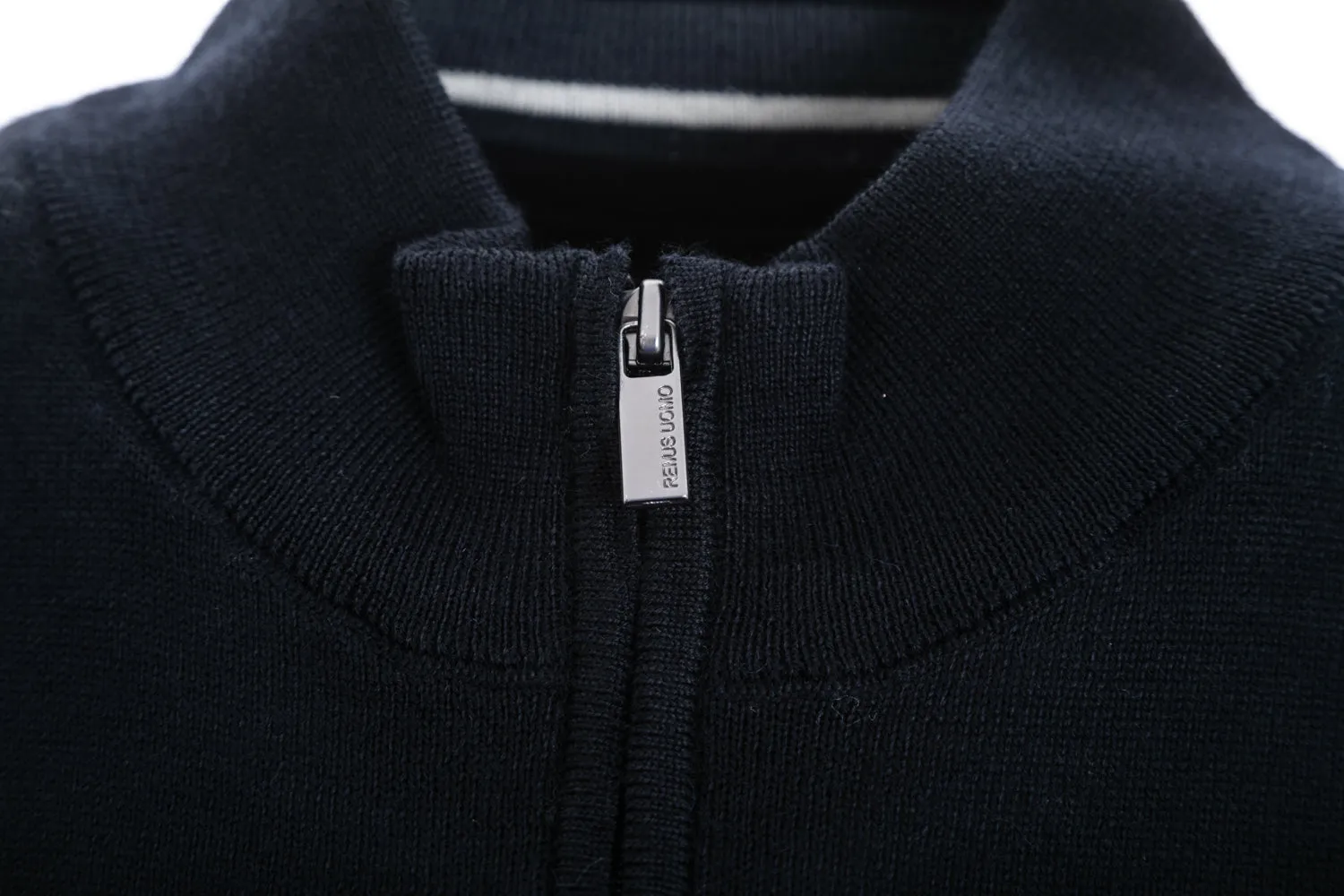 Remus Uomo 1/4 Zip Knitwear in Navy