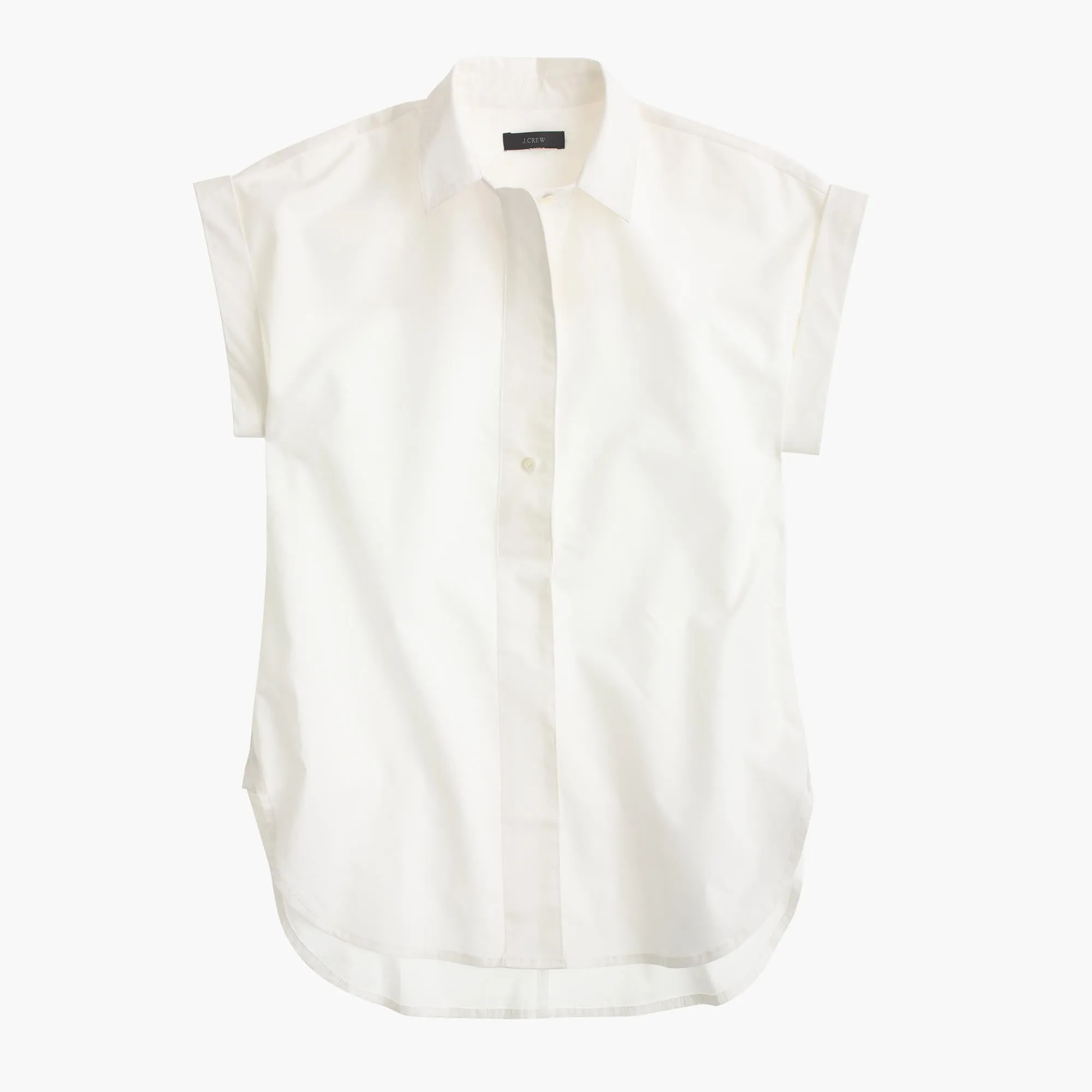 Shot-sleeve popover shirt