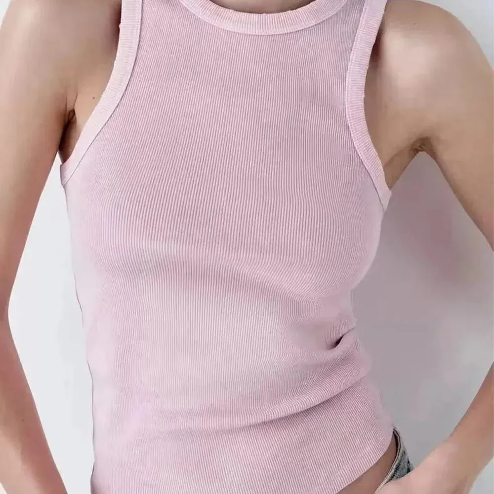 Simple Retro Workwear Women's Tank Top