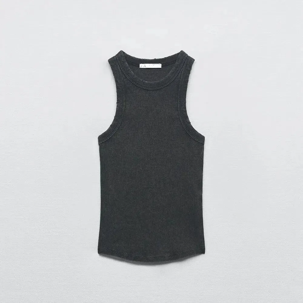 Simple Retro Workwear Women's Tank Top