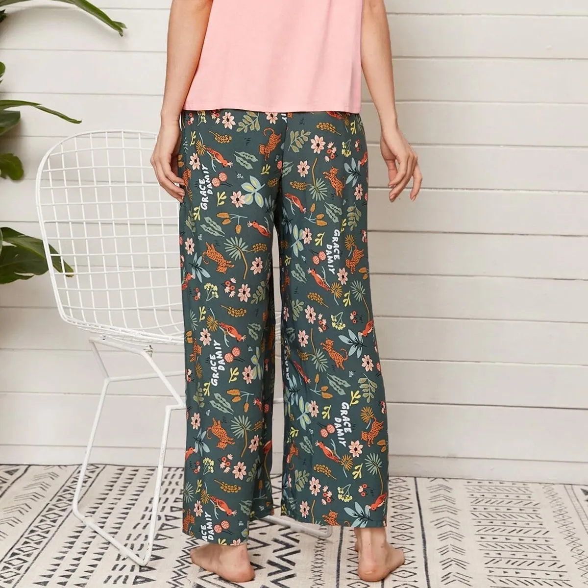 Stylish Poison Green Jungle Plazo For Womens