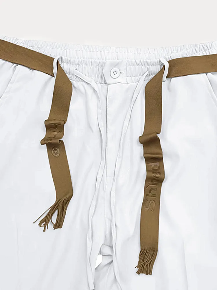 Stylish Straight Pants with Belt