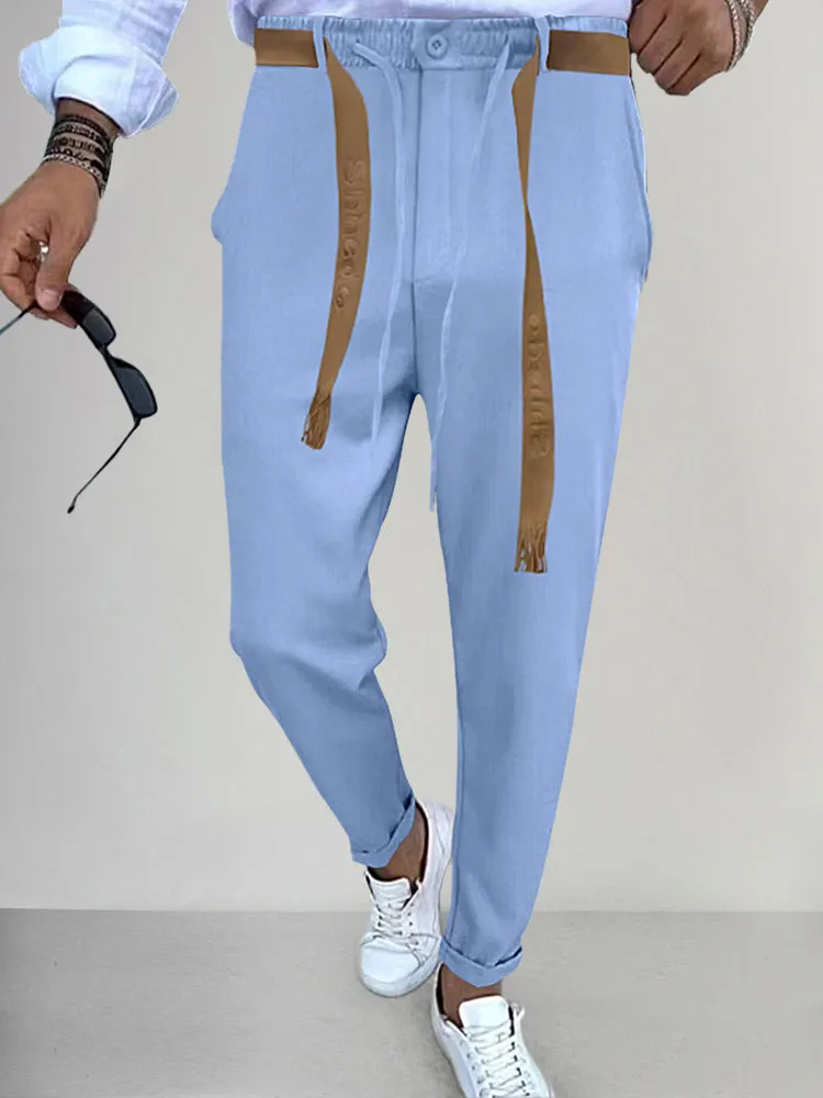 Stylish Straight Pants with Belt